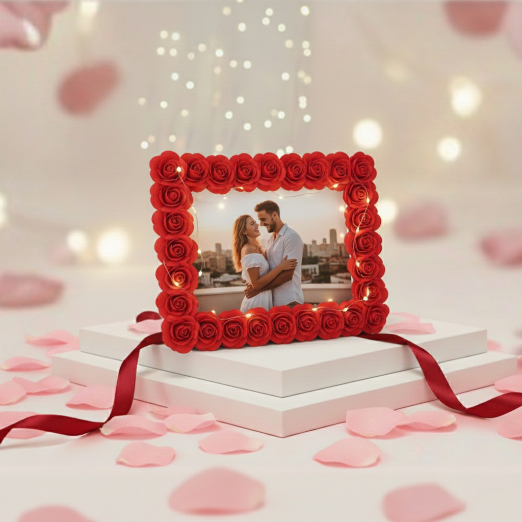 Cadre Photo Chromalux - "Ecrin de Roses"