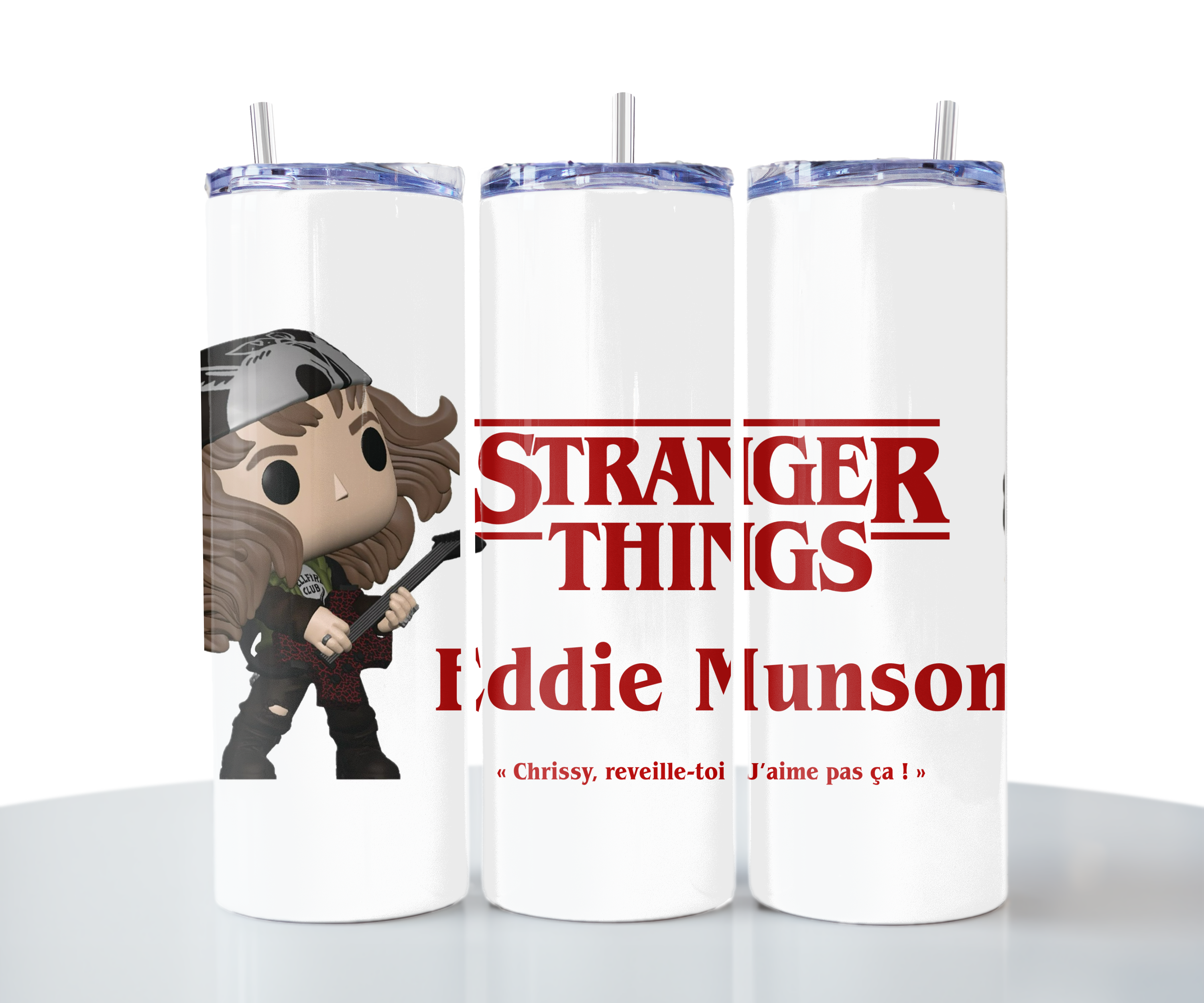 Tumbler Isotherme "Stranger Things" - Édition Eddie Munson personnalisable